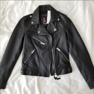 Zara | TRF sheepskin leather jacket NWT